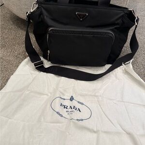 Prada nylon diaper/travel bag